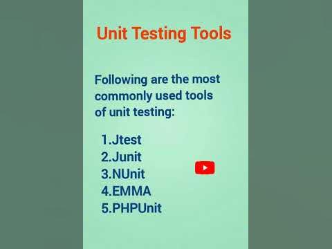 unit testing tools #shorts #testing - YouTube