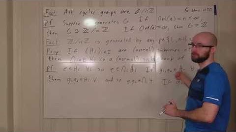 Group Lecture 2.3: Cyclic Groups and Generators