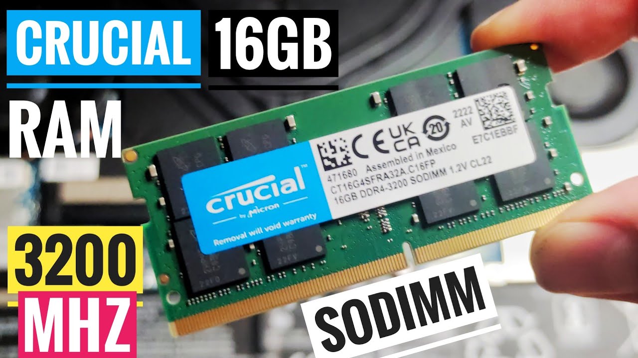 Crucial 16GB Laptop DDR4 3200 MHz SODIMM Memory Kit (2 x 8GB)