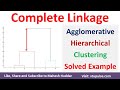 Solved example complete linkage  agglomerative hierarchical clustering euclidean dist mahesh huddar