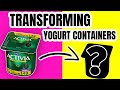 Transforming yogurt containers