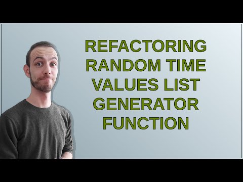 Codereview: Refactoring random