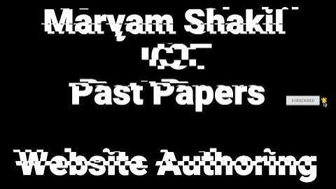 IGCSE ICT October November 2019 Paper 3-Website Authoring