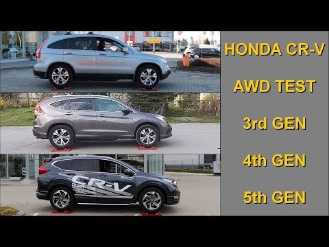 Honda CR-V AWD - 2007 vs 2013 vs 2019 - 4x4 test on rollers