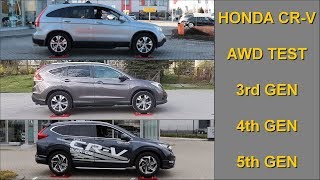 SLIP TEST  Honda CRV AWD  2007 vs 2013 vs 2019  @4x4.tests.on.rollers