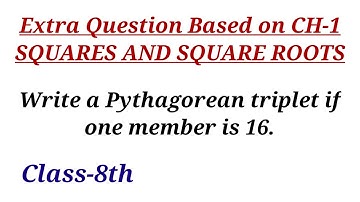Write a Pythagorean triplet if one member is 16.