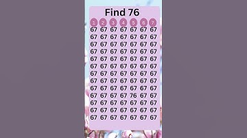 can you find 76 in 5 seconds? #wordpuzzlegame #game #mathematics #mindbendingquiz #puzzle6 5