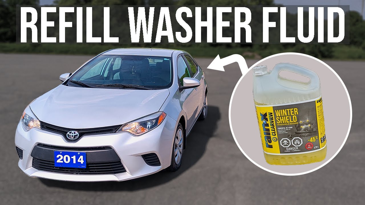 How to Refill Windshield Washer Fluid Toyota Corolla (20142018