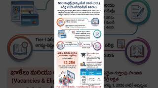 Central Govt Jobs 2026 | SSC CGL భారీ నోటిఫికేషన్ | 12256 Vacancies #shorts #governmentjobs