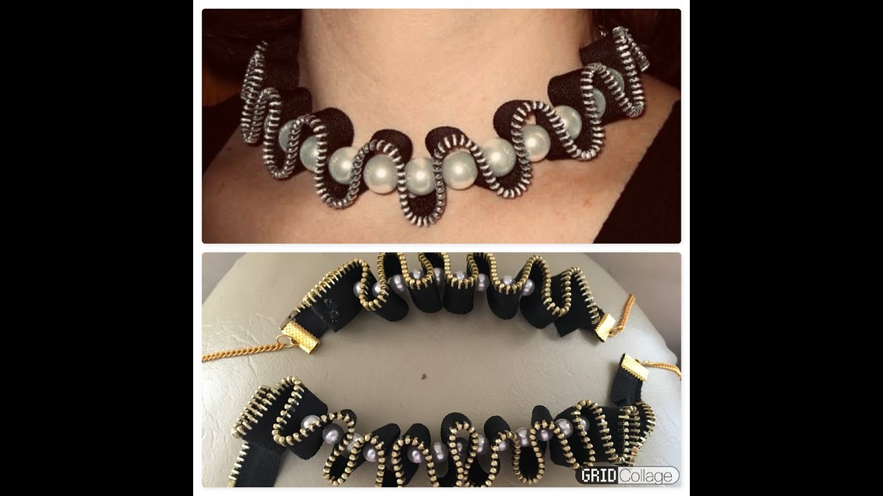 zipper necklace tutorial YouTube
