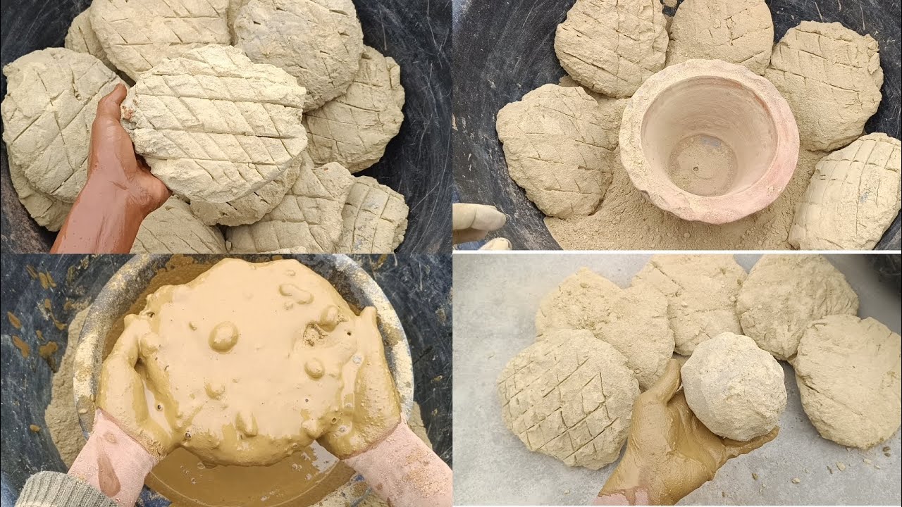 ASMR || Multani mitti dry/water crumbling|| All in one video