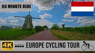 ECT: Following the Vecht: A Scenic Bike Ride from Maarssen to Weesp (60 minute workout, 4k)🇳🇱