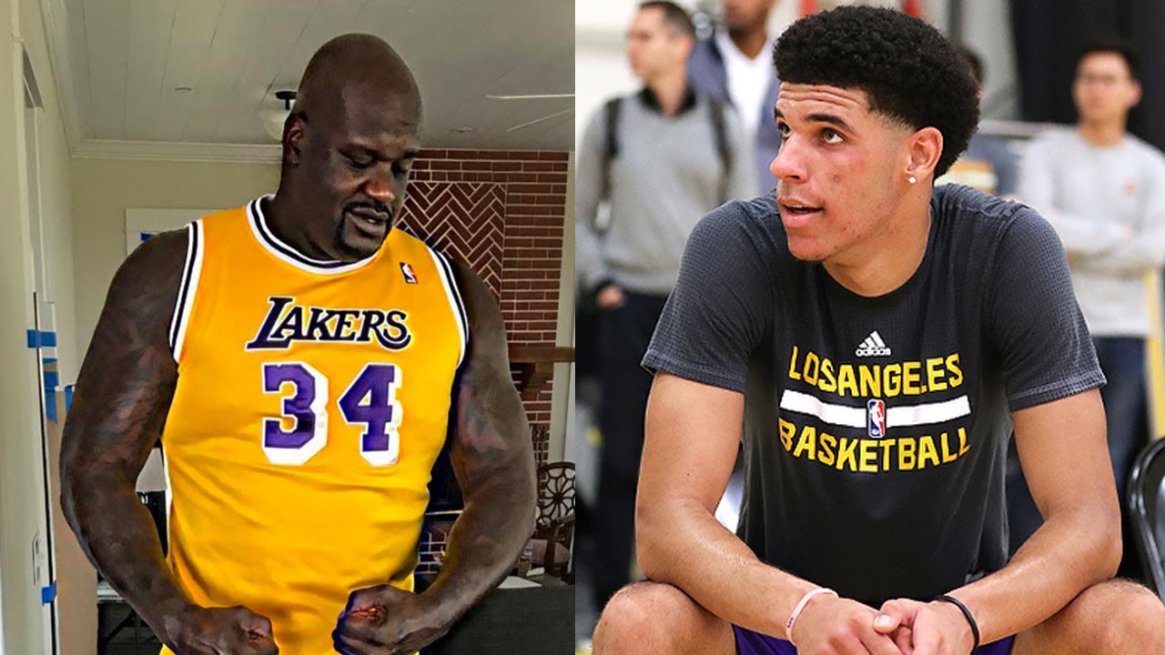 Shaq SHADES Lonzo \u0026 LaVar Ball in Laker 