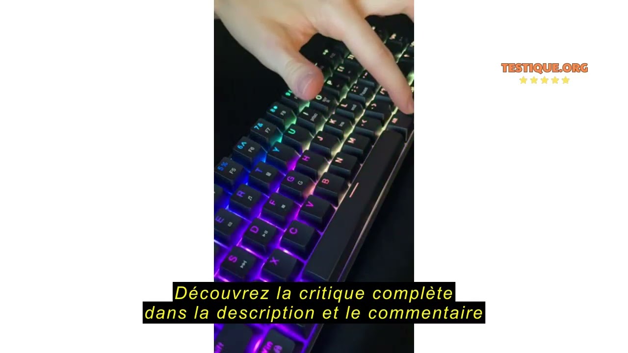 Avis sur la ZIYOU LANG Ensemble Clavier et Souris de Jeu RVB, 68 Touches Blue Switch 60% Mini Keyboa