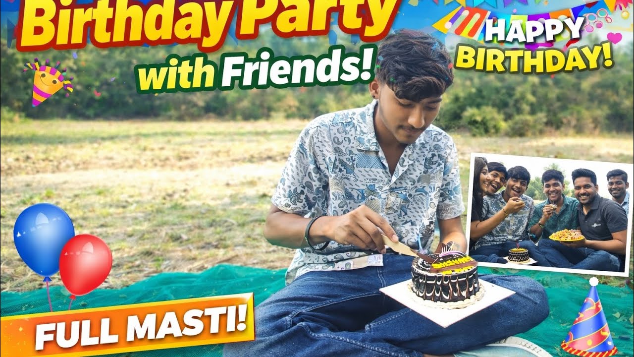 Friend Birthday party at farmhouse with friends on || YouTube Channel ||