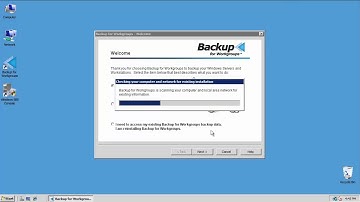 Setup Backup for Workgroups to backup SBS 2008