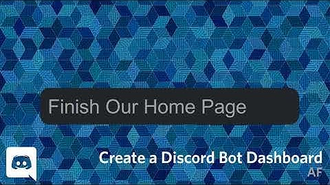 Finish Our Home Page - Discord Bot Dashboard #7