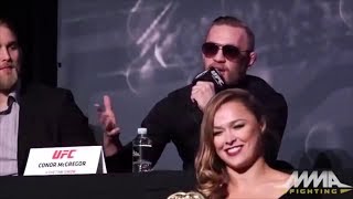 Ronda Rousey reacts to Conor Mcgregor Press Conference