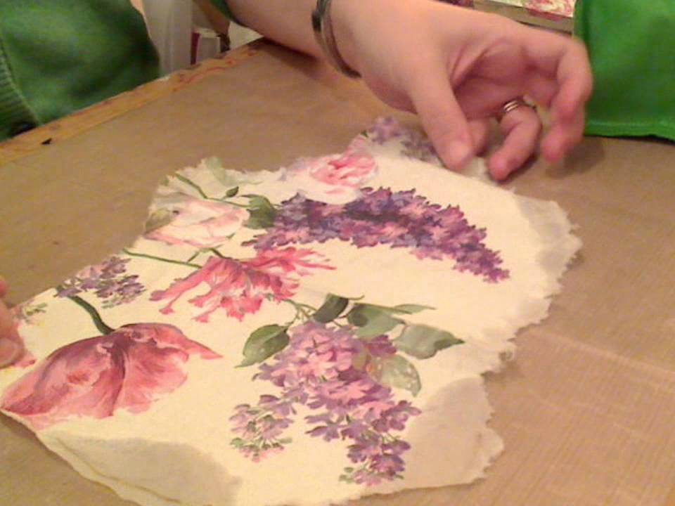 Decoupage on canvas Art Tutorial. How to make canvas painting DIY Idea 