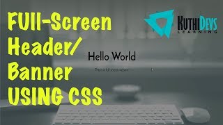 How to make / create design full height width banner? 100% and based
cover background? here you go. it also helps ...