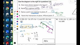 Ryken Geometry Chapter 1 Test Review