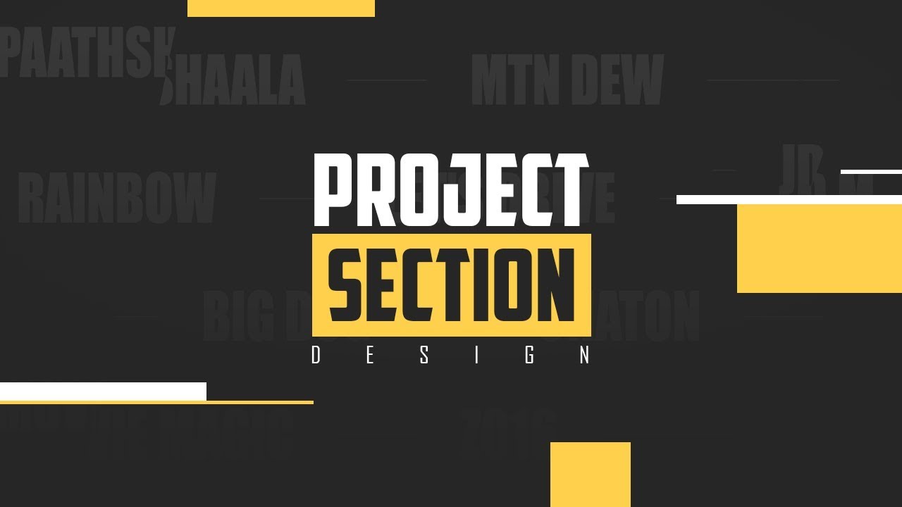 Project Section Design | CSS Tutorial - YouTube