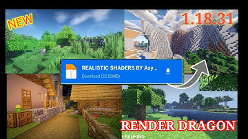 Best Shader for Minecraft pe  | Render Dragon Shader | no lag + 60fps | 1.18.31 Working 100%
