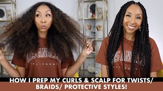 How I Prep My Hair & Scalp for Braids/Twists! NO HEAT! | BiancaReneeToday