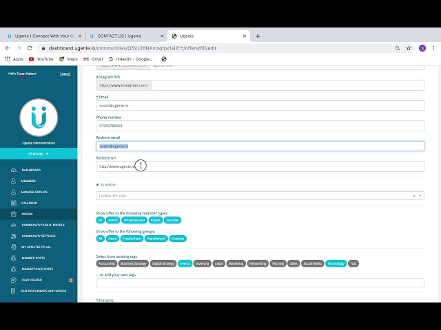 Ugenie admin dashboard Demo