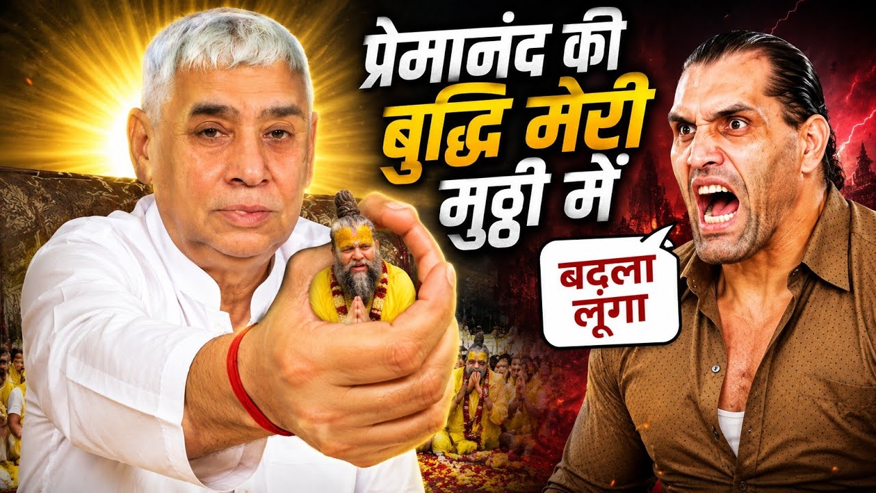 great-khali-ne-pucha-kis-ki-bhakti-karein-premanand-maharaj-vs-sant