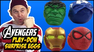 Superheroes Avengers Play Doh Surprise Eggs With Hulk Captain America Iron Man And Spider-Man