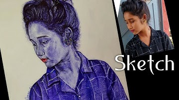 Sketch by pen ll Portrait ll Pen