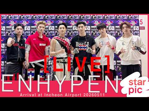 [LIVE]  ENHYPEN Arrival at Incheon Airport 20260511