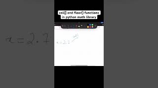ceil( ) and floor( ) functions in python math library