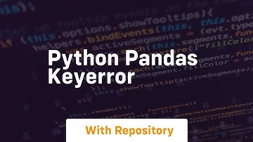 python pandas keyerror