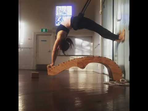 SUZI CARSON yoga video series - how to use the viparita dandasana whale