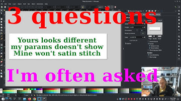 Inkstitch - 3 questions I