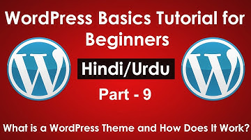 WordPress Basics Tutorial for beginners in Hindi/Urdu Part #9 | What is a WordPress Theme