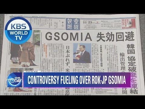 Controversy fueling over GSOMIA [News Today / ENG / 2019.11.25]