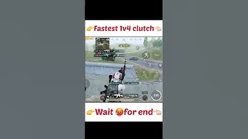 Fastest 1v4 🤯😰 unbelievable clutch🥶 #pubgmobile #bgmi #1v4 #1v4clutch