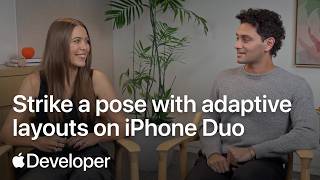 Strike a pose with adaptive layouts on iPhone Duo | Apple screenshot 4