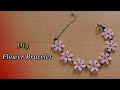 DIY Beaded Flower Bracelet | How to make | Diy Jewelry #Diy #bracelet #Beaded #Howto #diybracelet