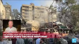 Suspected Israeli air strike on Iranian consulate in Damascus ‘takes things to new level’