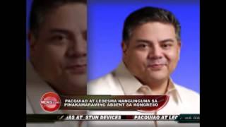 Pacquiao at Ledesma nangunguna sa pinakamaraming absent sa Kongreso