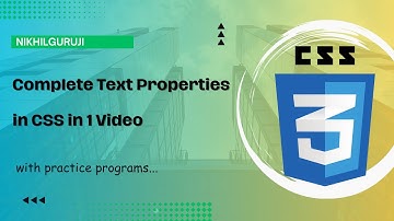 4. Text Properties in CSS (Hindi) | Align, shadow, color, transform