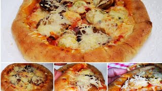 بيتزا المحلات البيتزا بعجينة سحرية بفرينة القمح صحية غادي تندمي ادا ماجربتهاش بيتزا بالخضر pizza