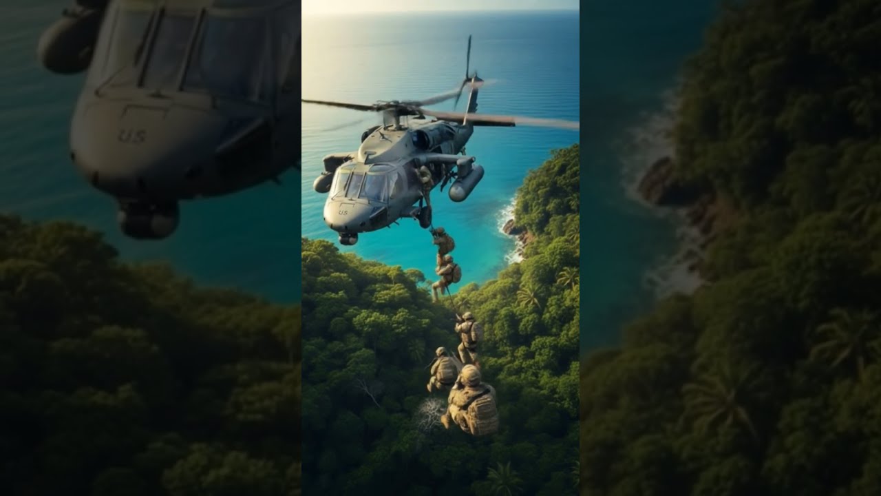 Soldiers Repelling From UH 60 Blackhawk Helicopter DreamScreenAI Artificia Inteligenciaartificial