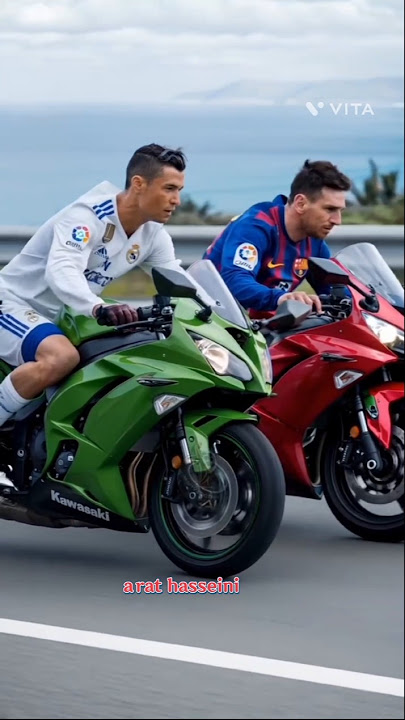Messi and Ronaldo were spotted by the police during a bike race 🏍️ #messi #ronaldo #bike #bikereels