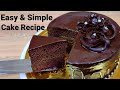 Chocolate Truffle Cake,Easy Chocolate Cake Recipe, Eggless and without oven,eggless chocolate sponge