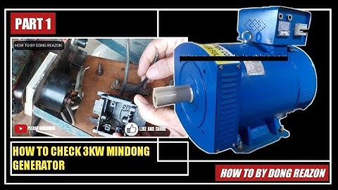 HOW TO CHECK 3 KW MINDONG GENERSTOR | PART 1
